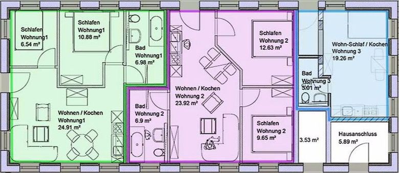 Grundriss Appartments