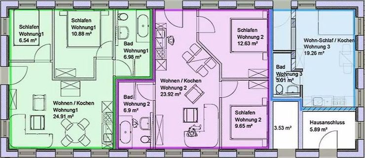 Grundriss Appartments